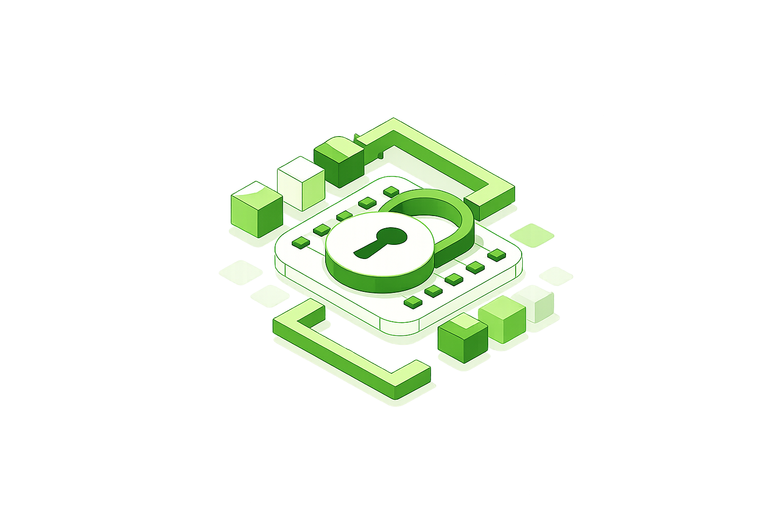 Illustration representing secure infrastructure for global treasury